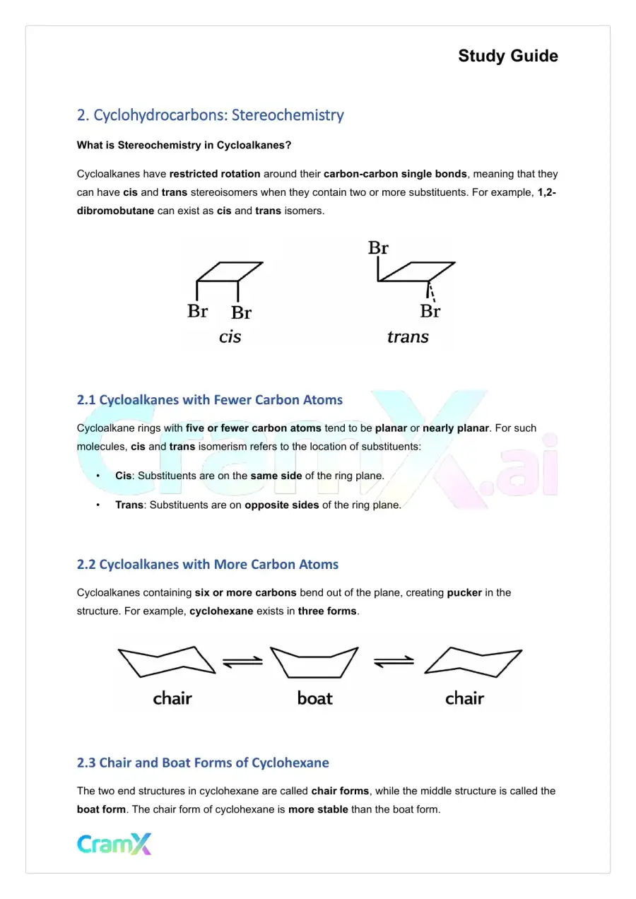 Organic Chemistry I - Cyclohydrocarbons, page 3