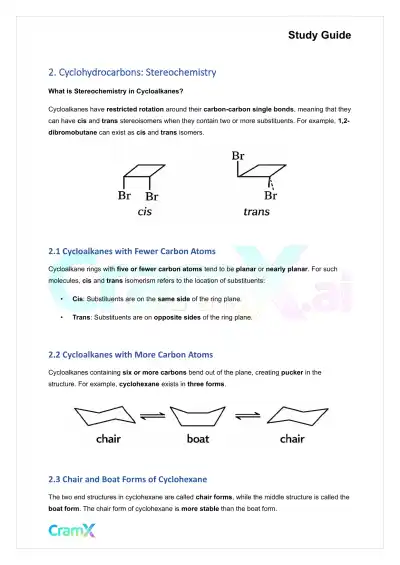 Organic Chemistry I - Cyclohydrocarbons - Page 3 preview image