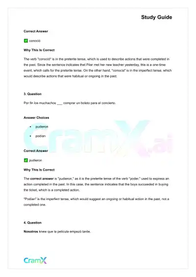 Spanish I - Narration in the Past - Page 2 preview image