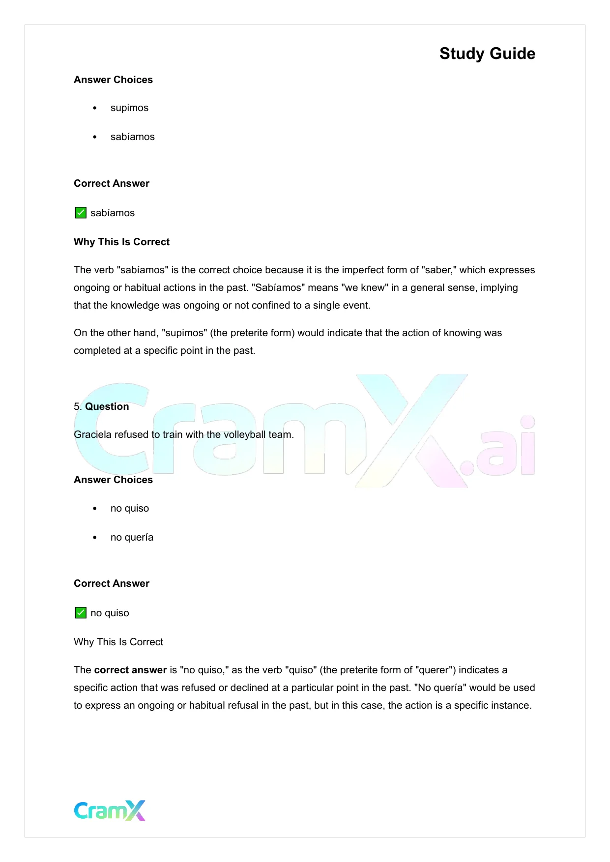 Spanish I - Narration in the Past - Page 3 preview image