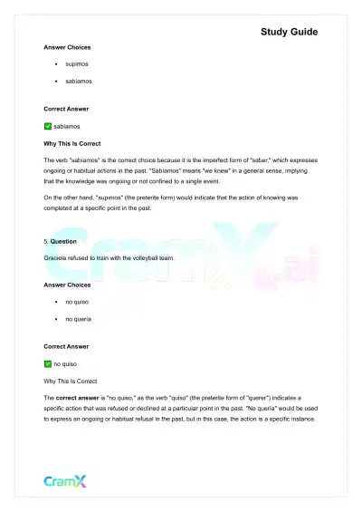 Spanish I - Narration in the Past - Page 3 preview image