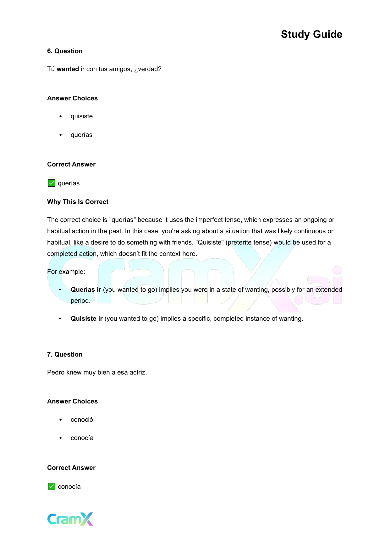 Spanish I - Narration in the Past - Page 4 preview image