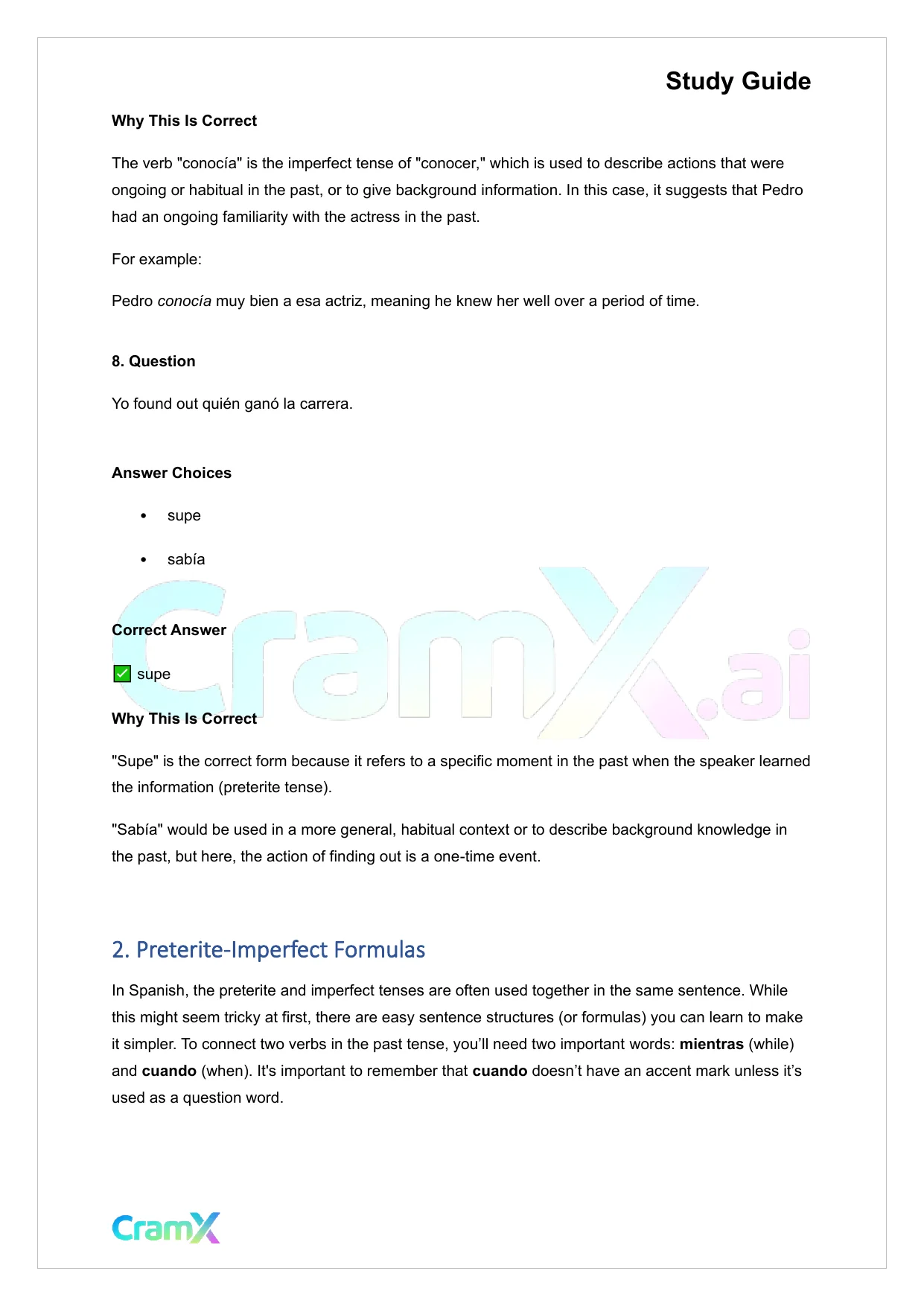 Spanish I - Narration in the Past - Page 5 preview image