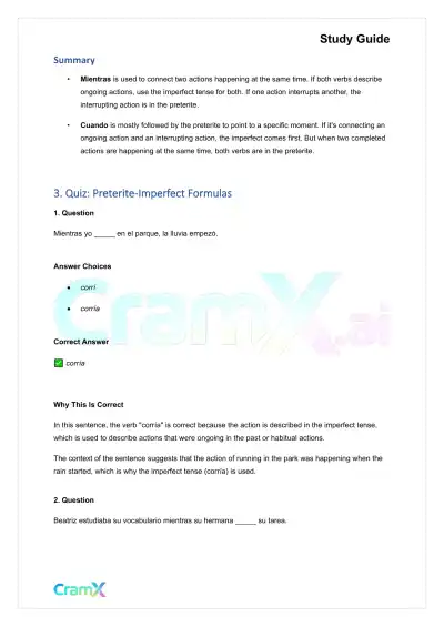 Spanish I - Narration in the Past - Page 8 preview image