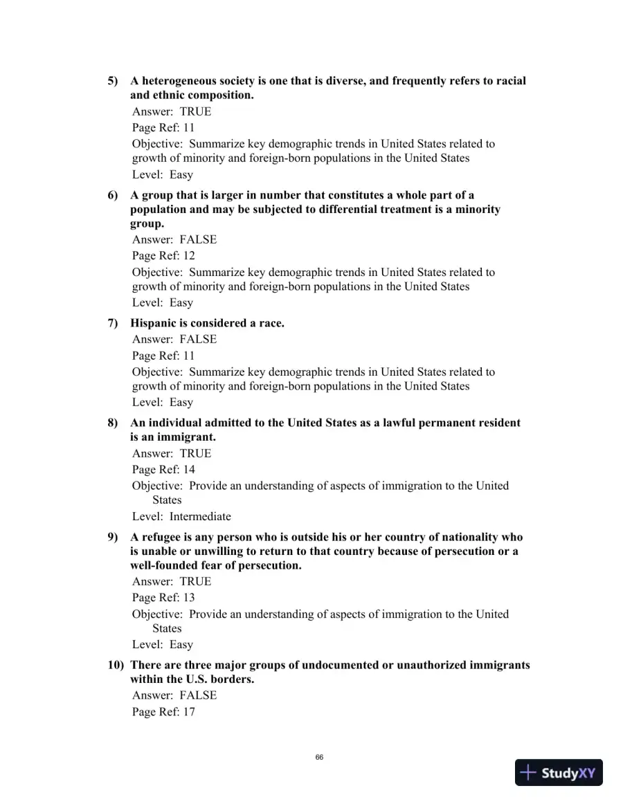 Test Bank for Multicultural Law Enforcement: Strategies for Peacekeeping in a Diverse Society, 7th Edition, page 6