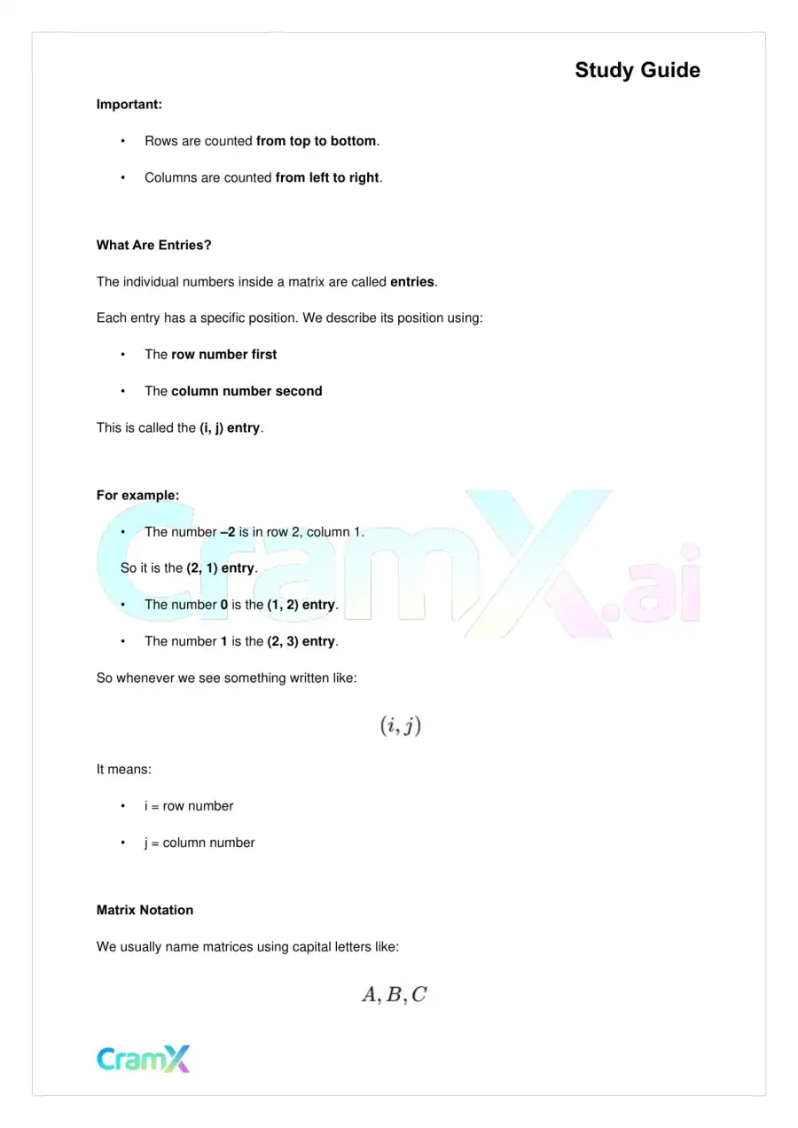 Linear Algebra – Matrix Algebra, page 2