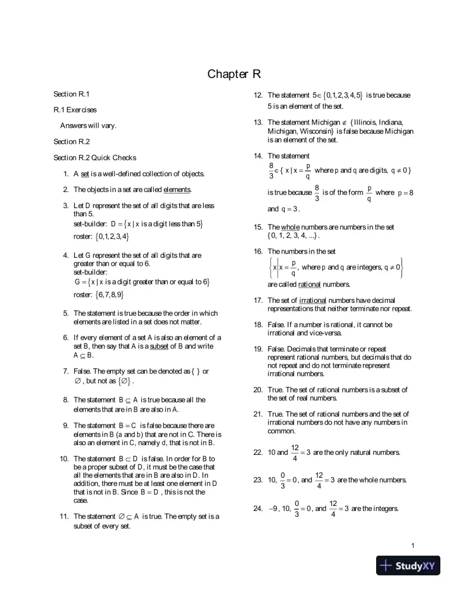 Solution Manual for Intermediate Algebra, 4th Edition, page 5