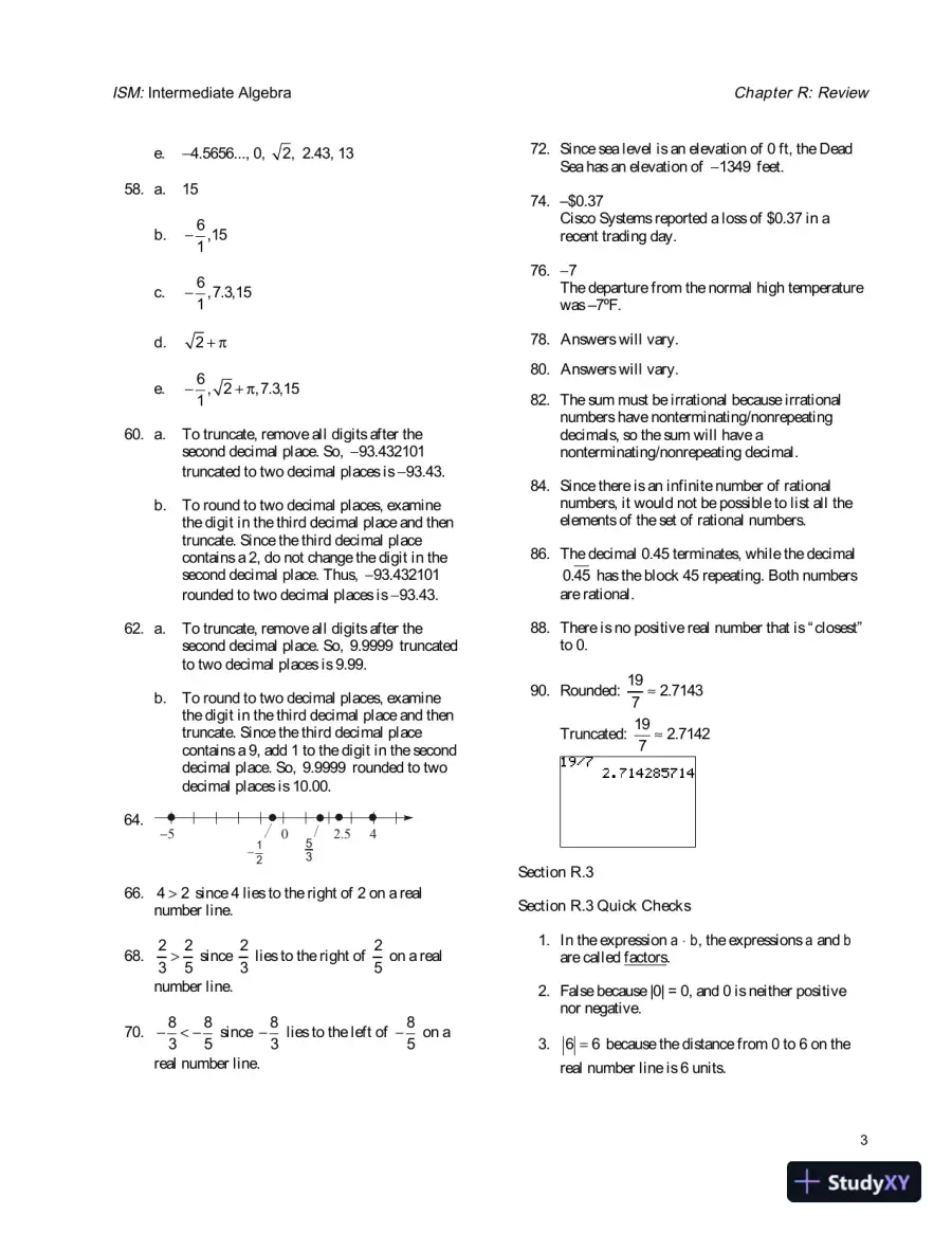 Solution Manual for Intermediate Algebra, 4th Edition, page 7
