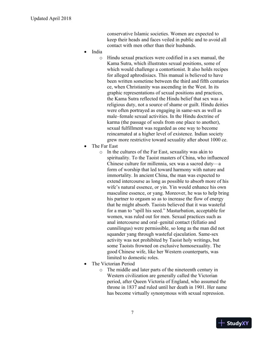 Human Sexuality in a Changing World, 10th Edition Class Notes, page 10