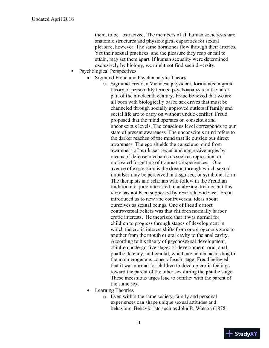 Human Sexuality in a Changing World, 10th Edition Class Notes, page 14