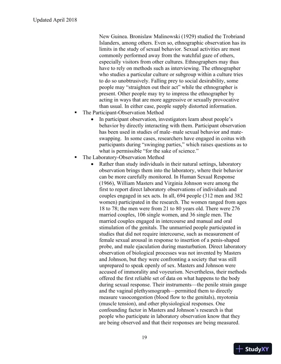 Human Sexuality in a Changing World, 10th Edition Class Notes, page 22