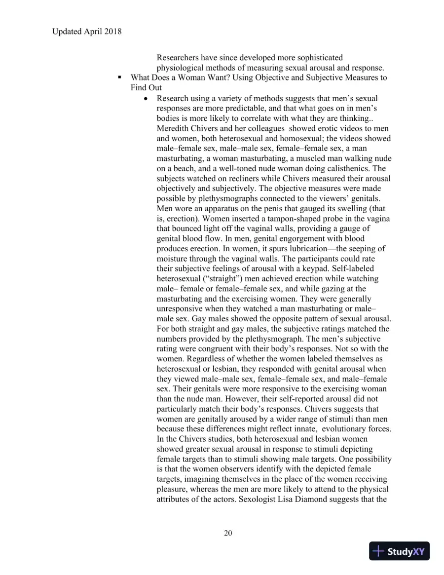 Human Sexuality in a Changing World, 10th Edition Class Notes, page 23