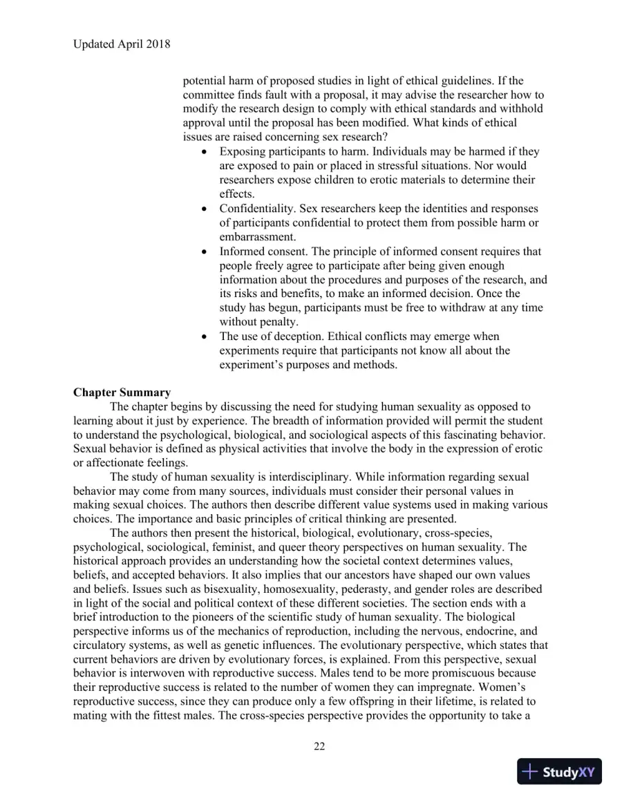 Human Sexuality in a Changing World, 10th Edition Class Notes, page 25