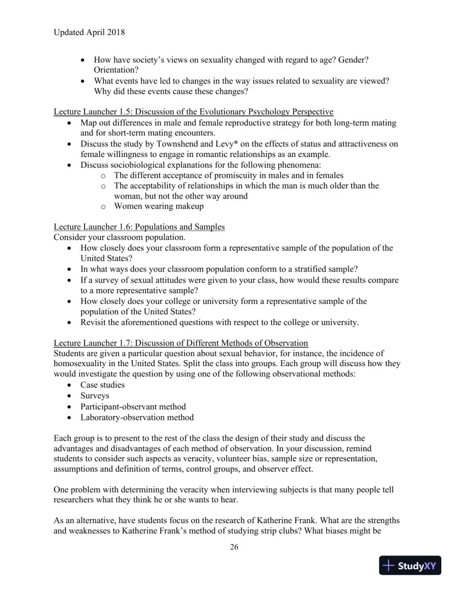 Human Sexuality in a Changing World, 10th Edition Class Notes, page 29