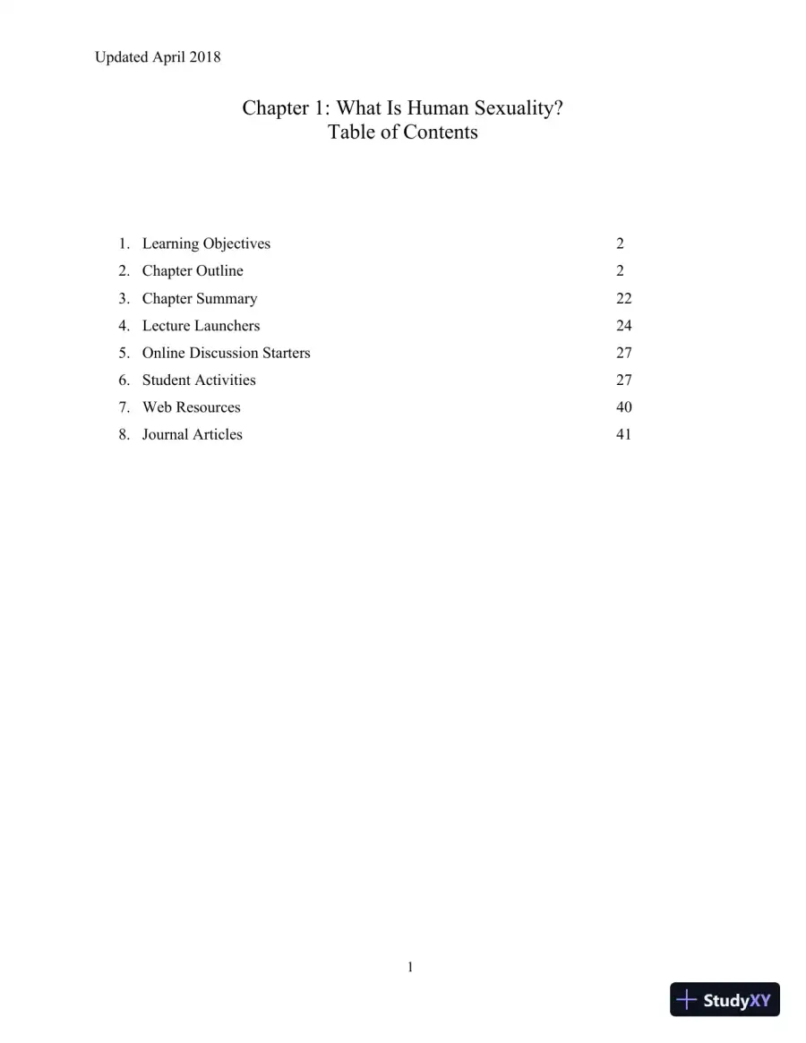 Human Sexuality in a Changing World, 10th Edition Class Notes, page 4