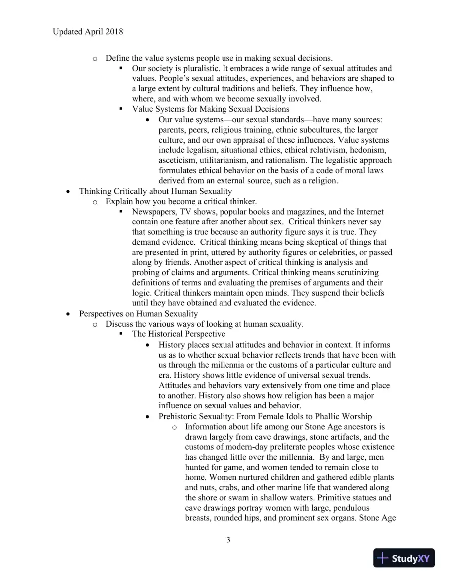Human Sexuality in a Changing World, 10th Edition Class Notes, page 6