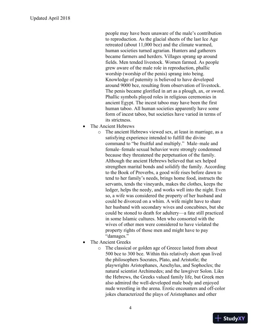Human Sexuality in a Changing World, 10th Edition Class Notes, page 7