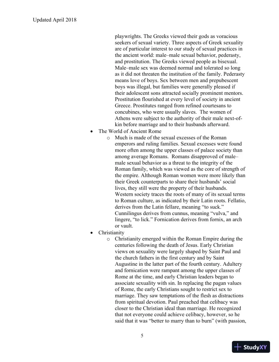 Human Sexuality in a Changing World, 10th Edition Class Notes, page 8