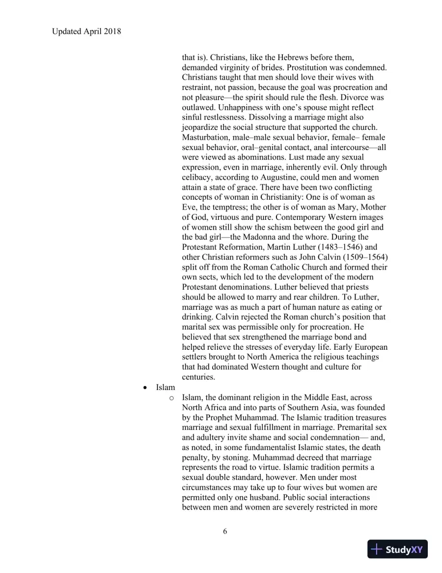 Human Sexuality in a Changing World, 10th Edition Class Notes, page 9