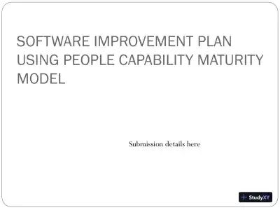 Software Improvement Plan Using People Capability Maturity Model - Page 1 preview image
