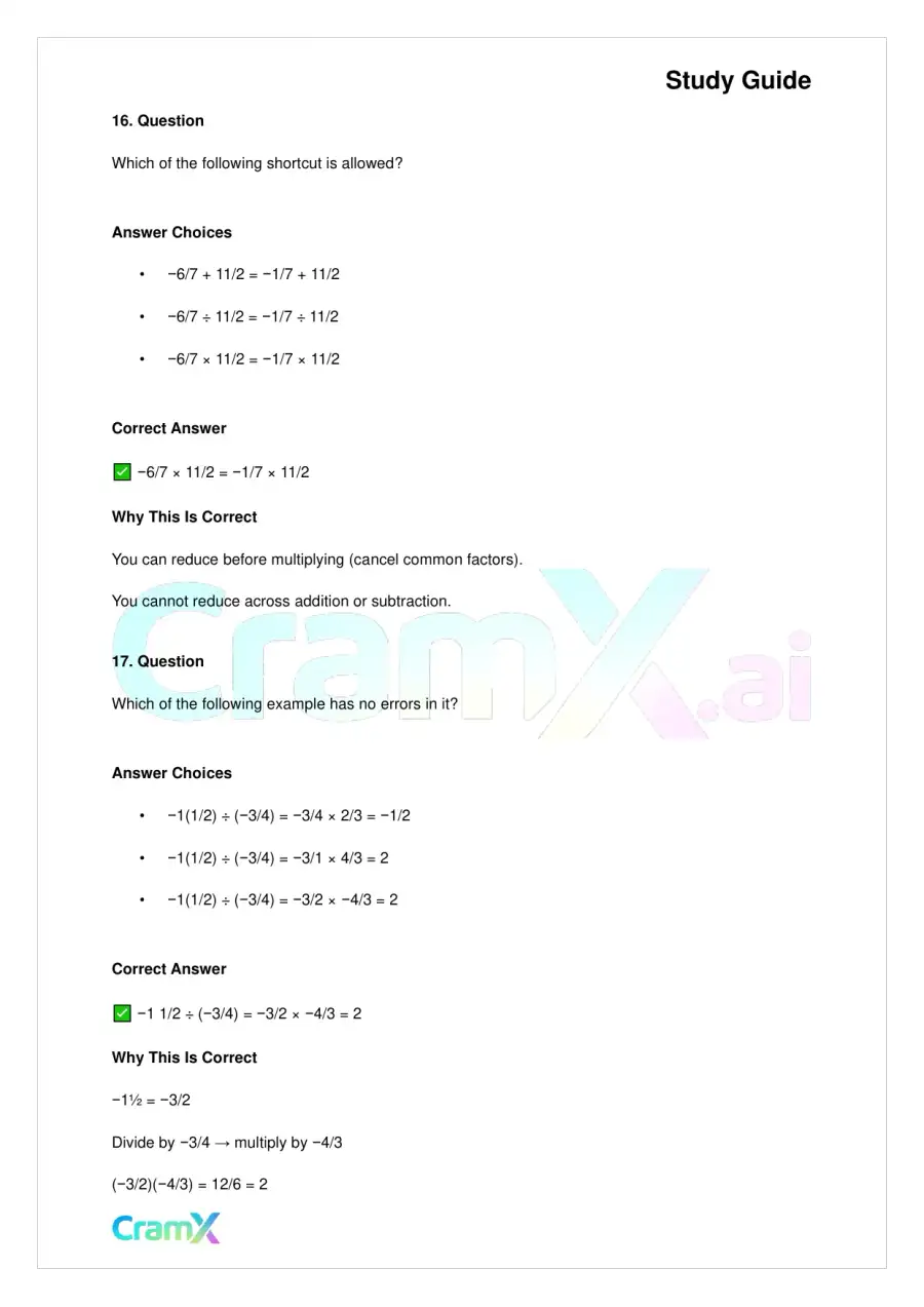 Basic Math and Pre-Algebra - Integers and Rationals, page 10