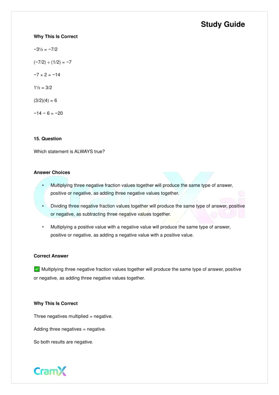 Basic Math and Pre-Algebra - Integers and Rationals, page 9