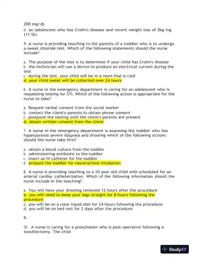 2019 ATI RN Leadership Proctored Exam Version 3 With Answers (70 Solved Questions) - Page 3 preview image