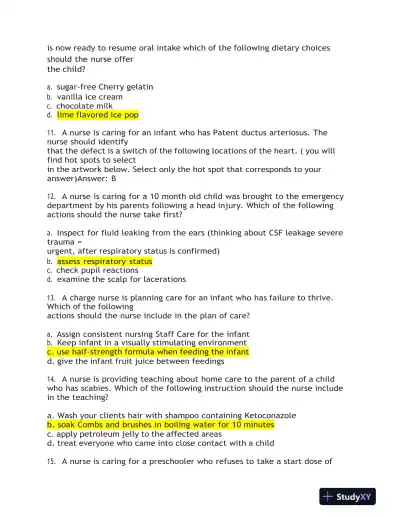 2019 ATI RN Leadership Proctored Exam Version 3 With Answers (70 Solved Questions) - Page 4 preview image