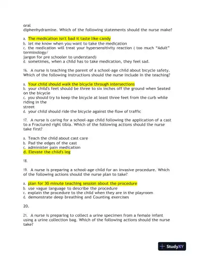 2019 ATI RN Leadership Proctored Exam Version 3 With Answers (70 Solved Questions) - Page 5 preview image