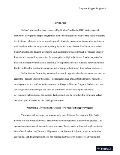 BSA385 � Introduction to Software Engineering : Frequent Shopper Program - Page 3 preview image