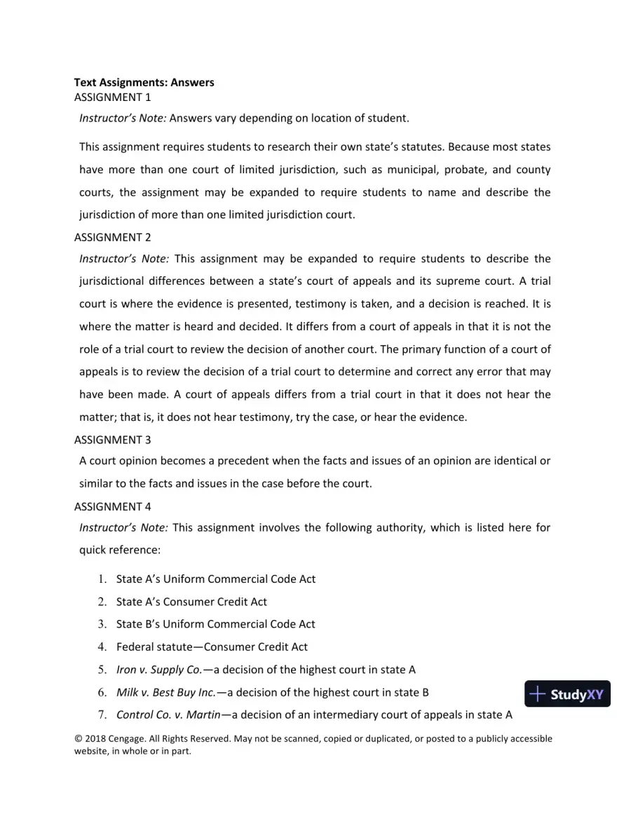 Lecture Notes For Legal Research, Analysis, and Writing, 14th Edition, page 11