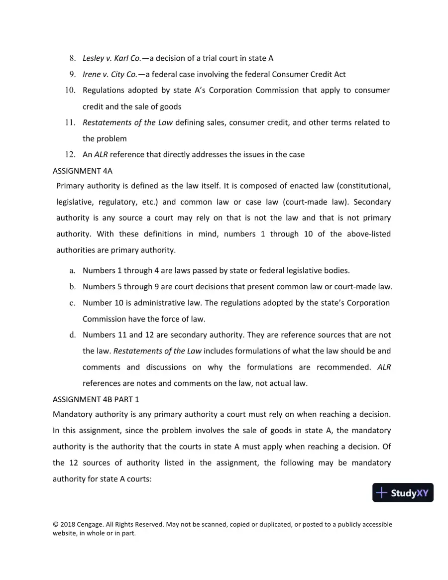 Lecture Notes For Legal Research, Analysis, and Writing, 14th Edition, page 12