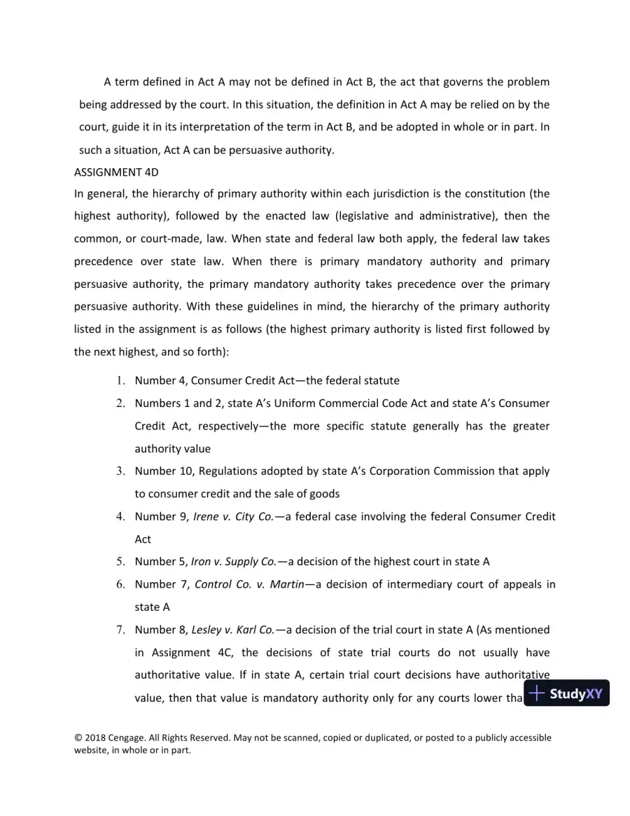 Lecture Notes For Legal Research, Analysis, and Writing, 14th Edition, page 17
