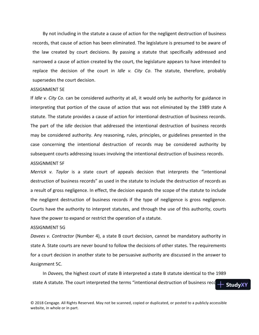 Lecture Notes For Legal Research, Analysis, and Writing, 14th Edition, page 22