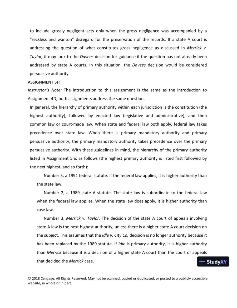 Lecture Notes For Legal Research, Analysis, and Writing, 14th Edition, page 23