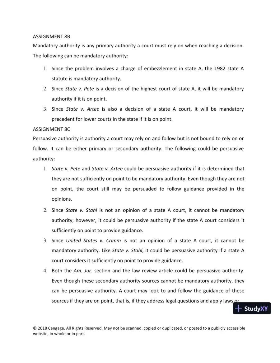 Lecture Notes For Legal Research, Analysis, and Writing, 14th Edition, page 27