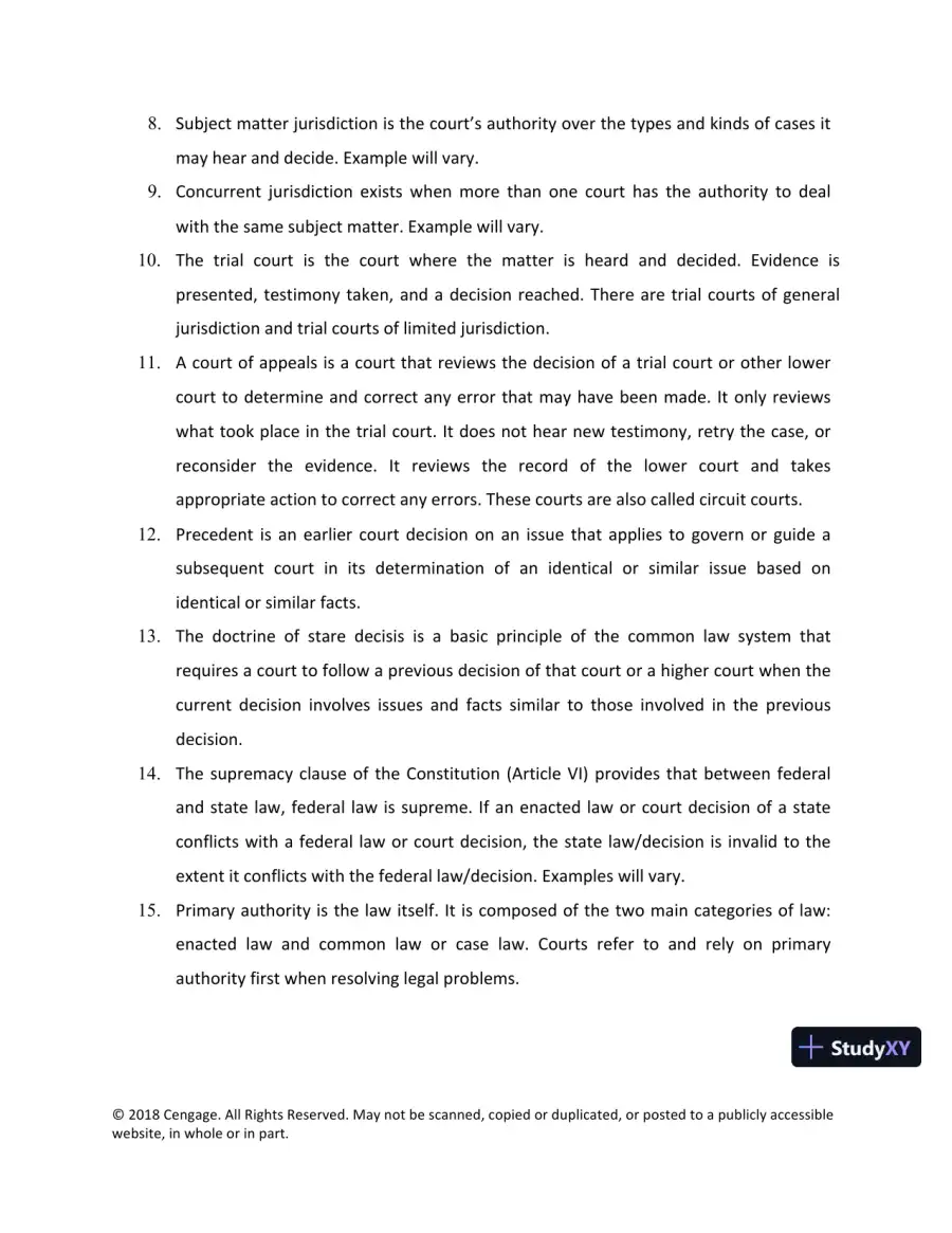 Lecture Notes For Legal Research, Analysis, and Writing, 14th Edition, page 30