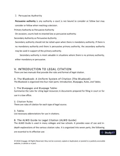 Lecture Notes For Legal Research, Analysis, and Writing, 14th Edition - Page 9 preview image