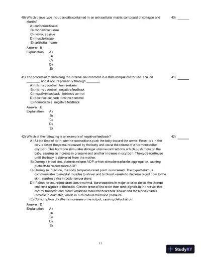 Principles of Human Physiology 4th Edition Test Bank - Page 12 preview image