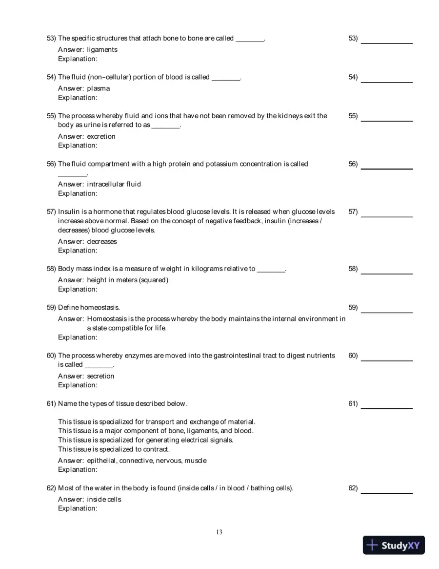 Principles of Human Physiology 4th Edition Test Bank, page 14