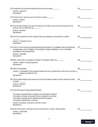 Principles of Human Physiology 4th Edition Test Bank - Page 14 preview image