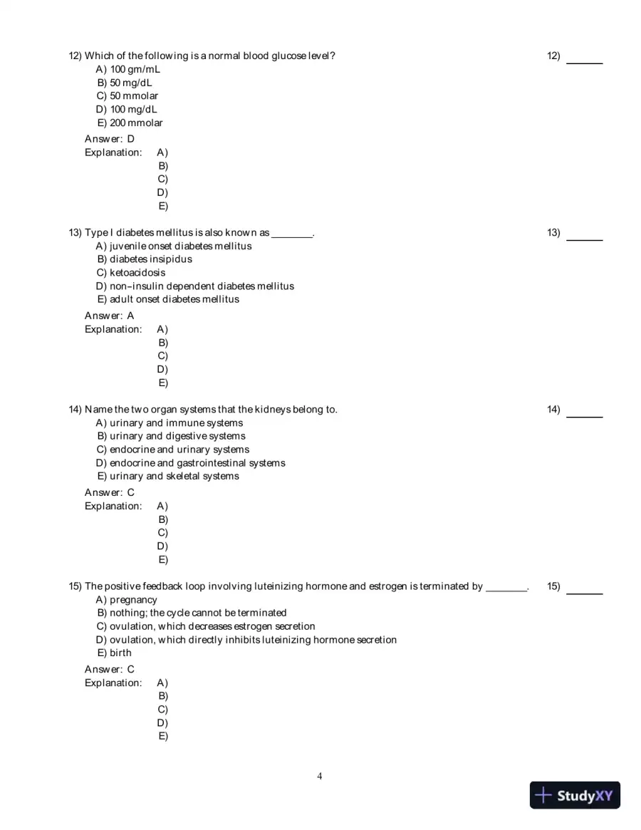 Principles of Human Physiology 4th Edition Test Bank, page 5