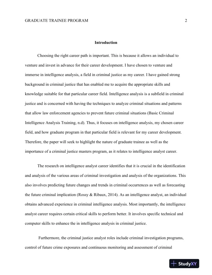Career Field in Intelligence Analyst, page 3