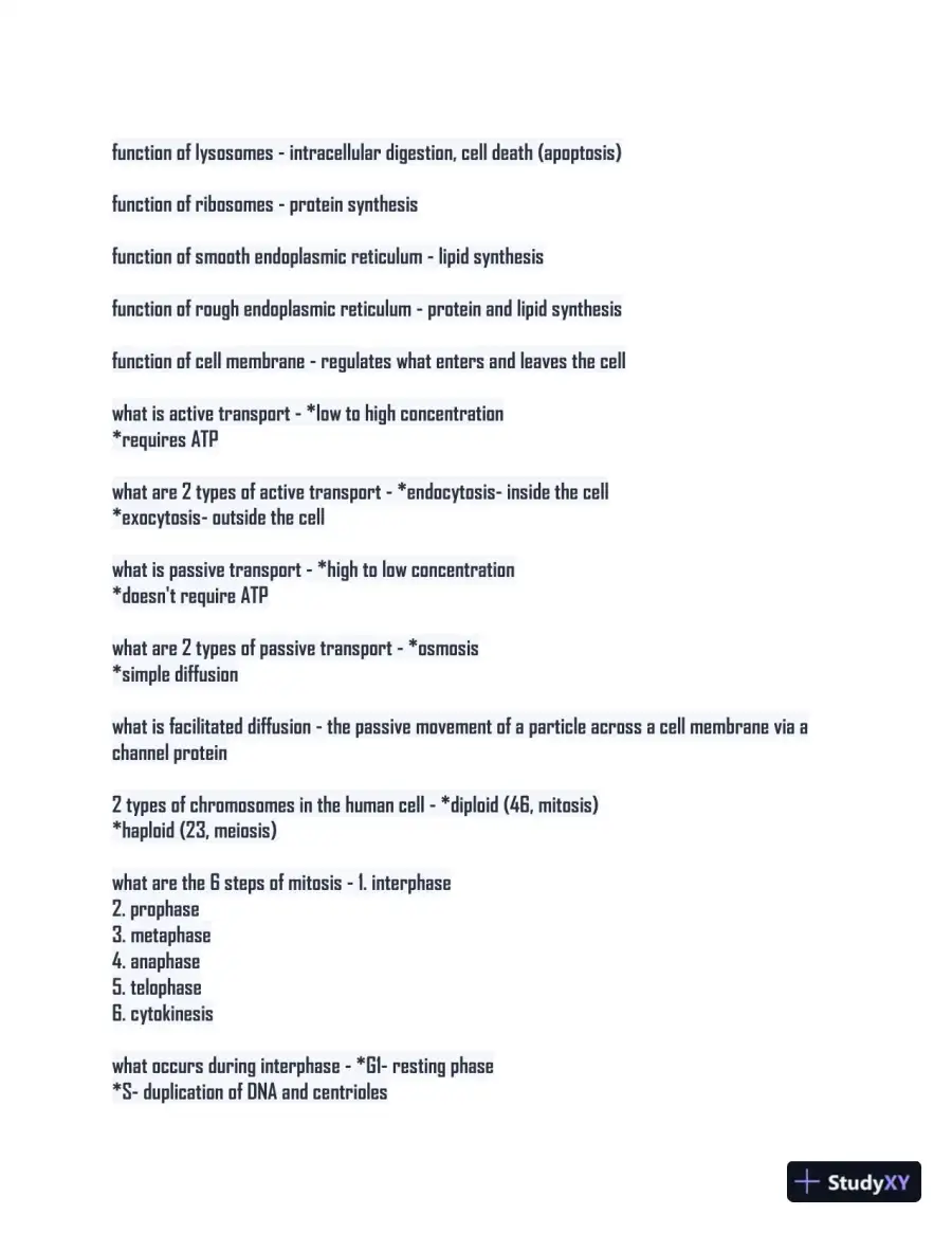 2024 BIOS252 Biology Comprehension Exam With Answers (133 Solved Questions), page 6