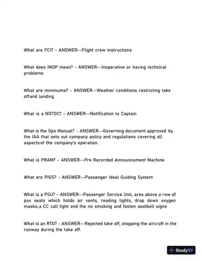2024 RYANAIR Final Exam with Answers (327 Solved Questions) - Page 13 preview image