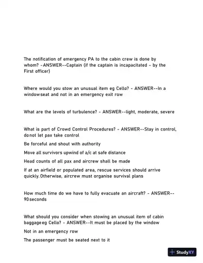 2024 RYANAIR Final Exam with Answers (327 Solved Questions) - Page 14 preview image