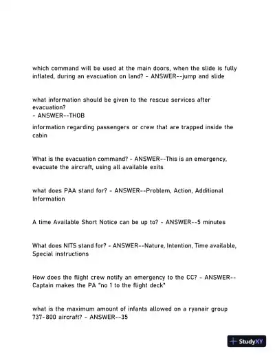 2024 RYANAIR Final Exam with Answers (327 Solved Questions) - Page 16 preview image