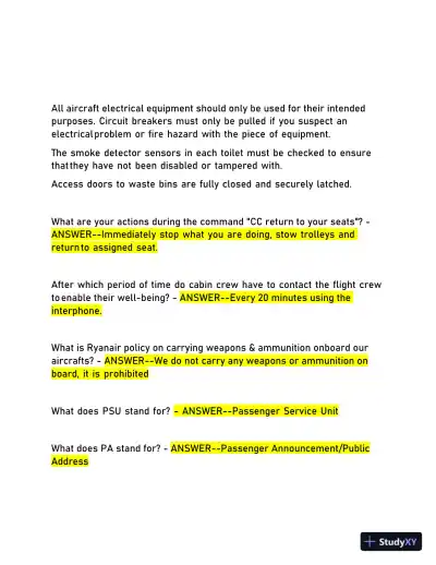 2024 RYANAIR Final Exam with Answers (327 Solved Questions) - Page 7 preview image