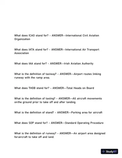 2024 RYANAIR Final Exam with Answers (327 Solved Questions) - Page 9 preview image