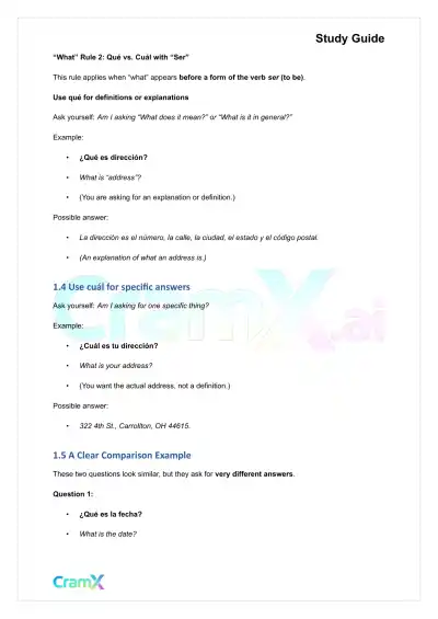 Spanish II - Sentence and Question Structure - Page 3 preview image